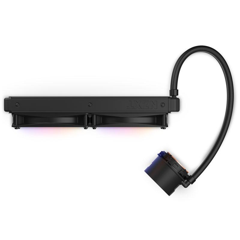 NZXT Kraken 280 RGB Processore Raffreddatore di liquidi tutto in uno 14 cm Nero 1 pz (NZXT Kraken 280 Black with RGB fans)