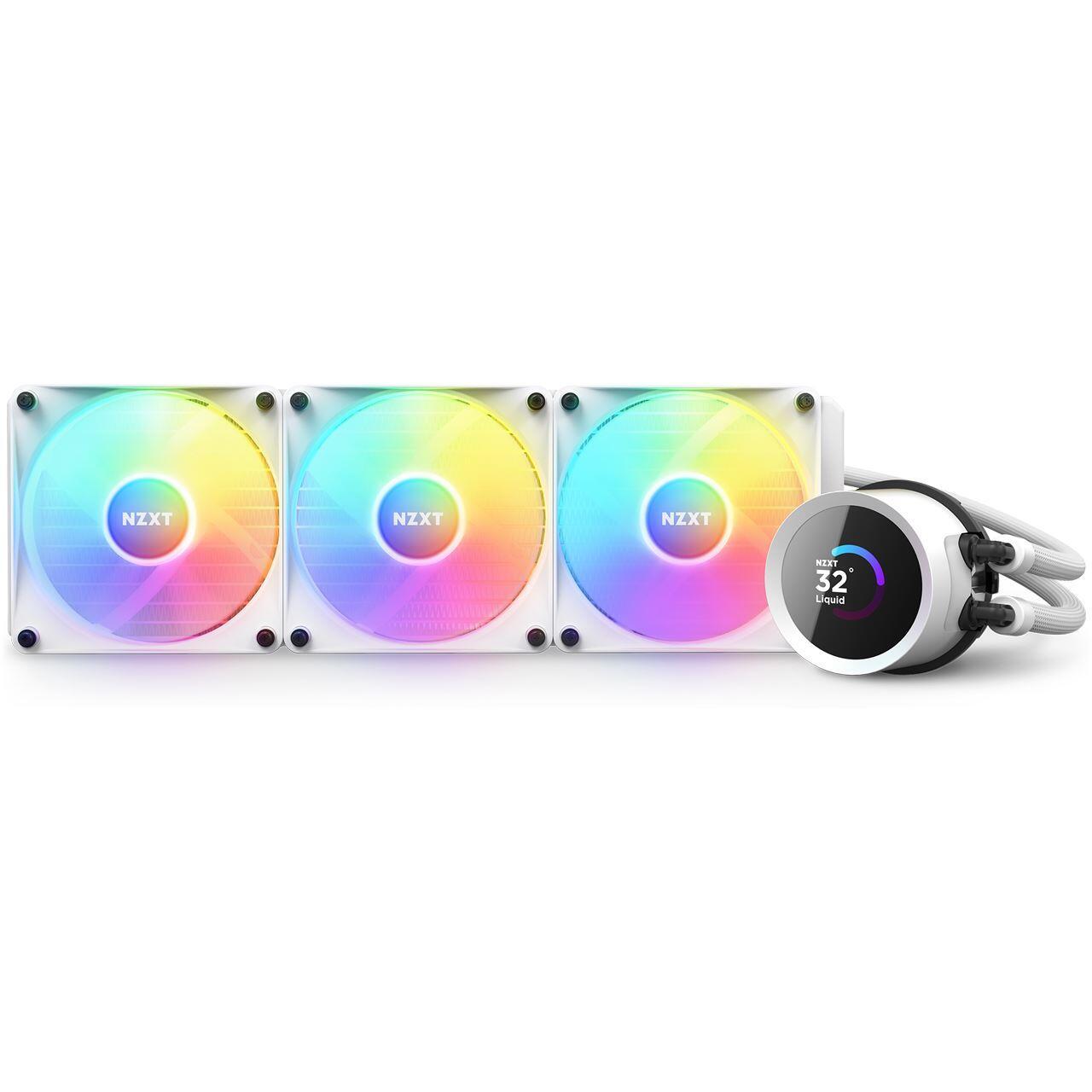 NZXT Kraken 360 RGB Processore Raffreddatore di liquidi tutto in uno 12 cm Bianco 1 pz (NZXT Kraken 360 White RGB Fans)