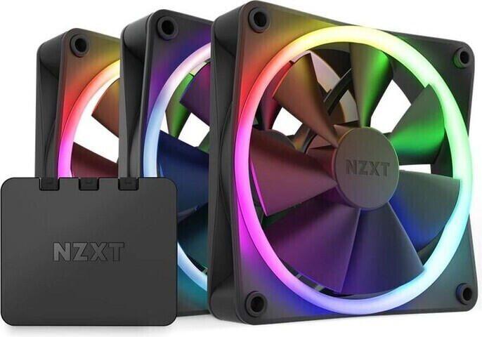 NZXT F120 RGB Core Triple Pack Case per computer Ventilatore 12 cm Nero 3 pz (NZXT F120 RGB Core Fan 120mm)