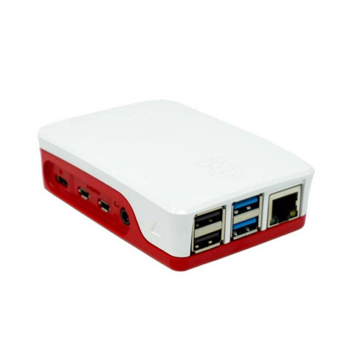 RASPBERRY PI5 CASE RED/WHITE - ORIGINAL INCLUDING FAN