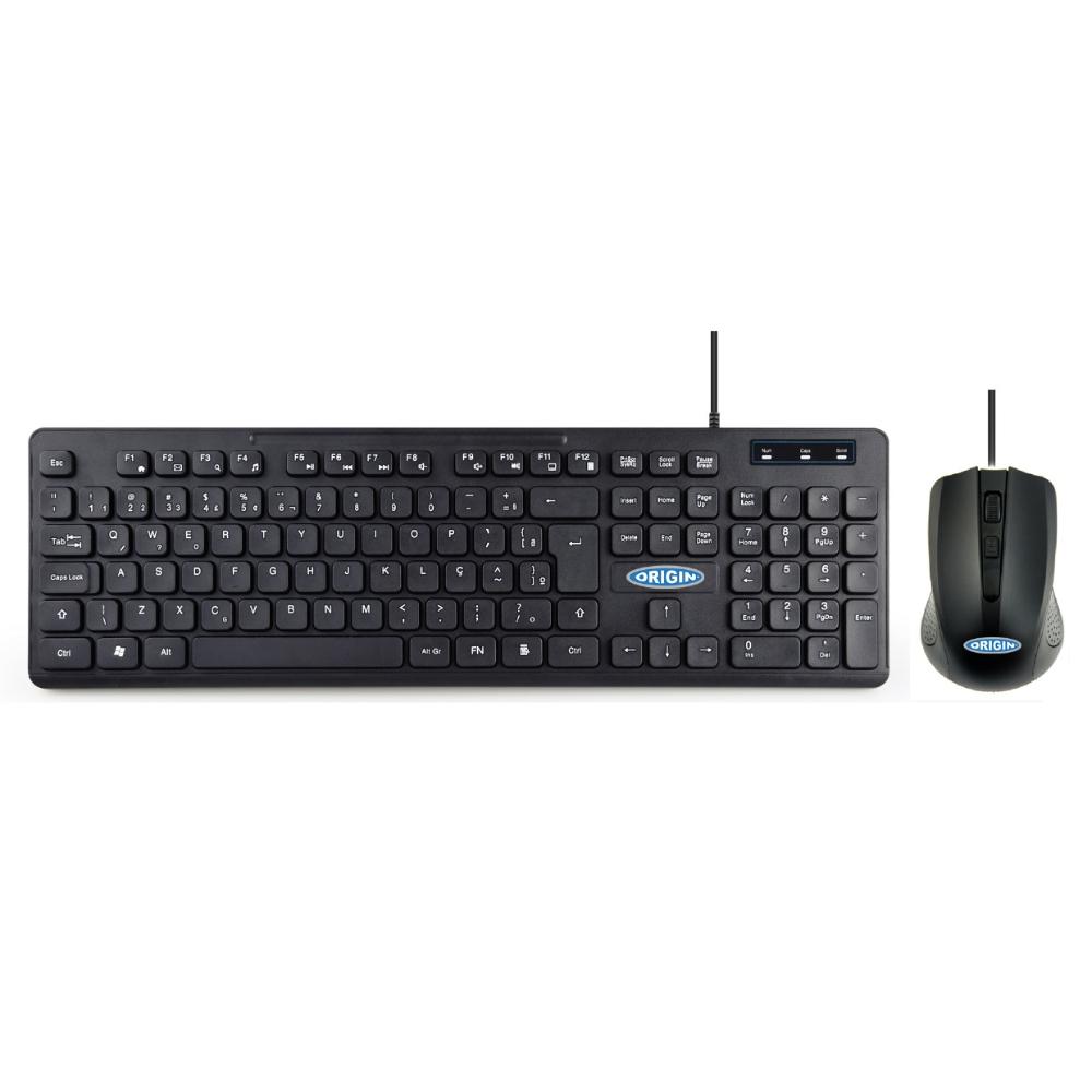 Origin Storage 920-002524-OS tastiera Mouse incluso Casa/ufficio USB QWERTY Inglese Nero