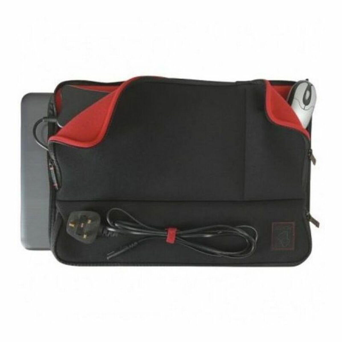 Techair Classic pro 33,8 cm [13.3] Custodia a tasca Nero (techair 13.3 black sleeve with pockets and a contrasting faux fur lin