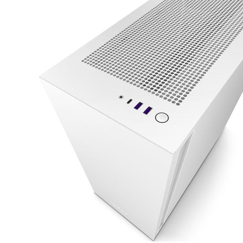 Custodia da gioco NZXT H7 White Midi Tower ATX bianca con finestra in vetro