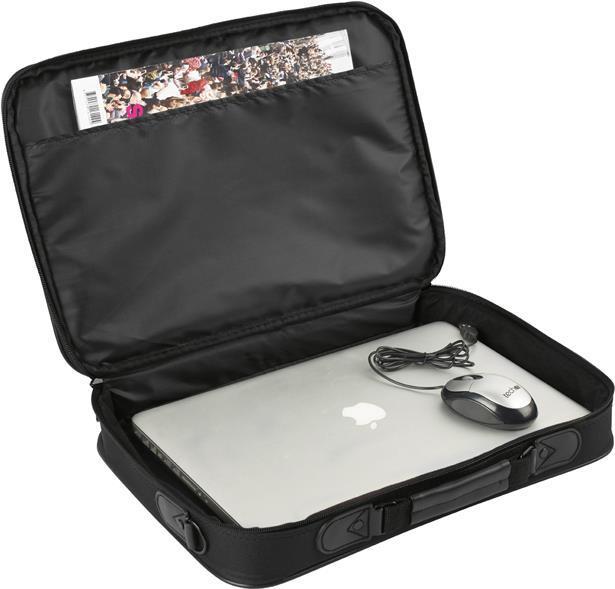 Techair TABUN29Mv4 396 cm 15.6 Valigetta ventiquattrore Nero (techair 14-15.6 Black Laptop Case and Silver/Black Wired Optical