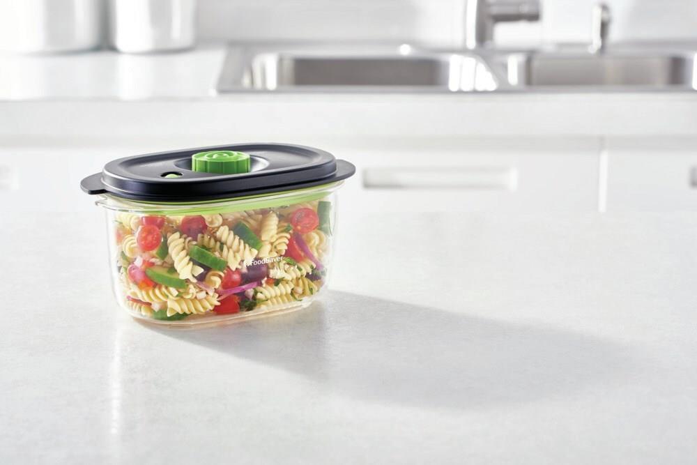 FoodSaver FFC022X Contenitore di stoccaggio alimentare Oval Box 1.2 L Nero - 1 pezzo trasparente (E) (FFC022X)