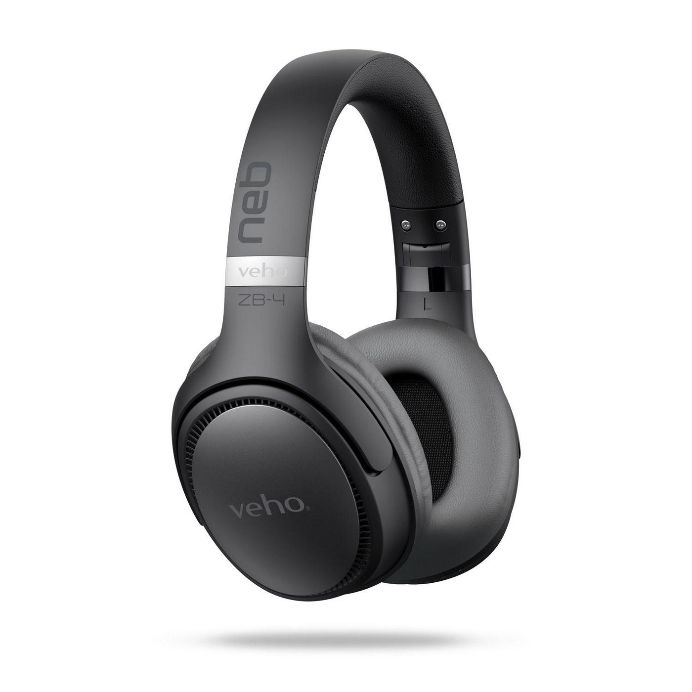 Veho ZB-4 Auricolare Con cavo e senza cavo A Padiglione Musica e Chiamate USB tipo-C Bluetooth Nero, Grigio (VEHO ZB-4 - BLACK-