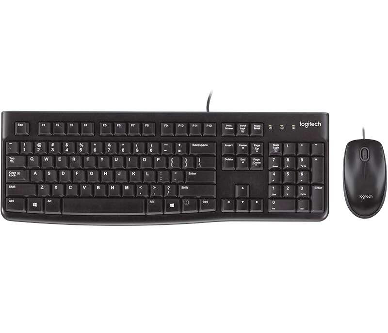 Logitech Desktop MK120 tastiera Mouse incluso USB QWERTY Spagnolo Nero (DESKTOP MK120 - SPANISH LAYOUT) - Versione UK