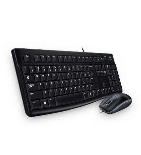 Logitech Desktop MK120 tastiera Mouse incluso USB Russo Nero (Logitech Desktop MK120 - Set mouse e tastiera - USB - russa)