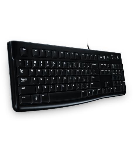 Logitech K120 Corded Keyboard tastiera USB QWERTY Estone Nero (KEYBOARD K120 - ETI - EER) - Versione UK