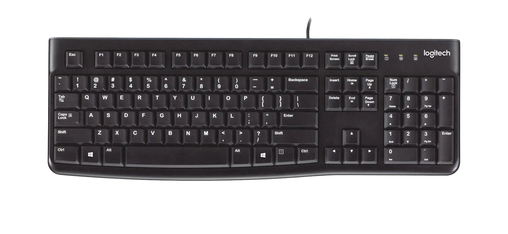 Logitech K120 Corded Keyboard tastiera Universale USB AZERTY Francese Nero