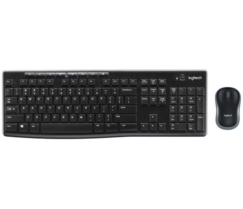 Logitech Wireless Combo MK270 tastiera Mouse incluso USB QWERTY Spagnolo Nero (WIRELESS DESKTOP MK270 - SPANISH LAYOUT) - Versi