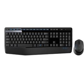 Logitech Wireless Combo MK345 tastiera Mouse incluso Universale USB QWERTY US International Nero (Logitech Desktop MK345 Wirele