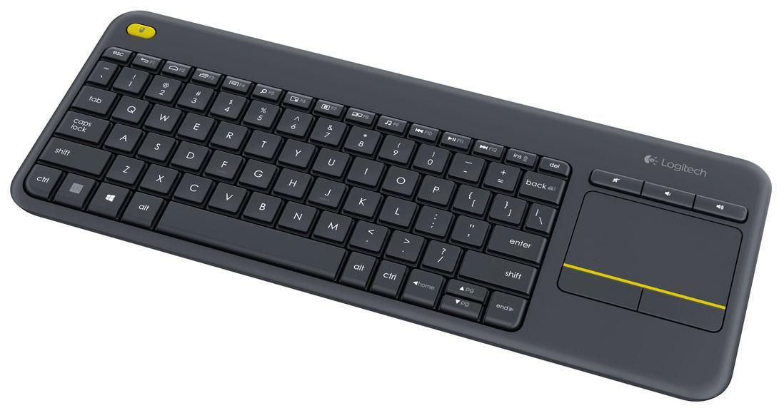 Logitech K400 Plus Tv tastiera RF Wireless QWERTY Nordic Nero (K400 Plus Keyboard Pan Nordic - Wireless Touch Black - Warranty