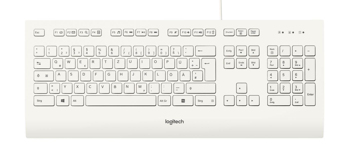 Logitech K280E Pro f/ Business tastiera Ufficio USB QWERTZ Tedesco Bianco