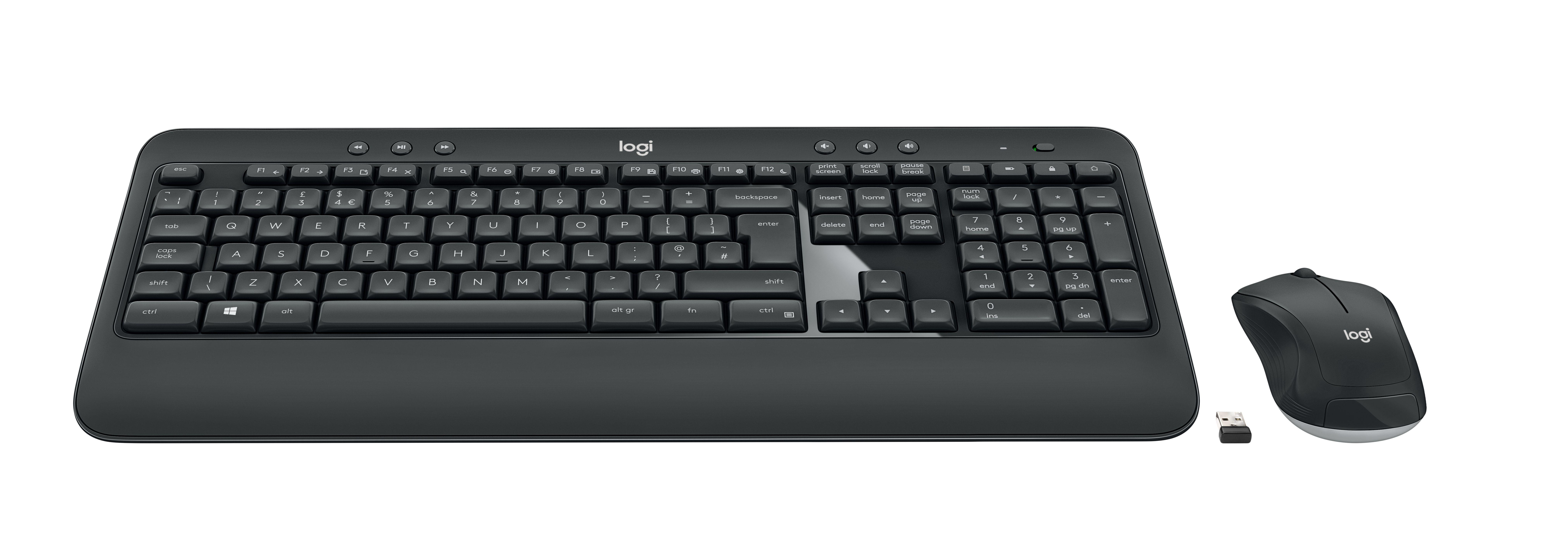 Logitech Advanced MK540 tastiera Mouse incluso RF Wireless Ebraico Nero, Bianco