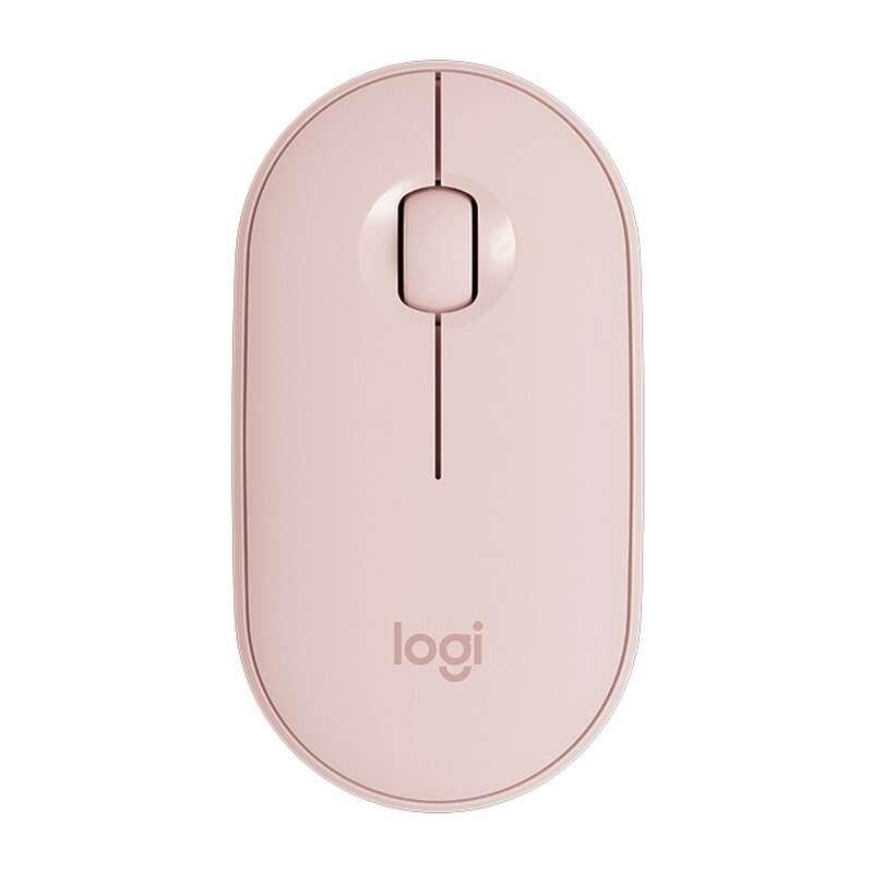 Logitech Pebble, mouse wireless con Bluetooth o ricevitore da 2,4 GHz, mouse per computer con clic silenzioso per laptop, noteb