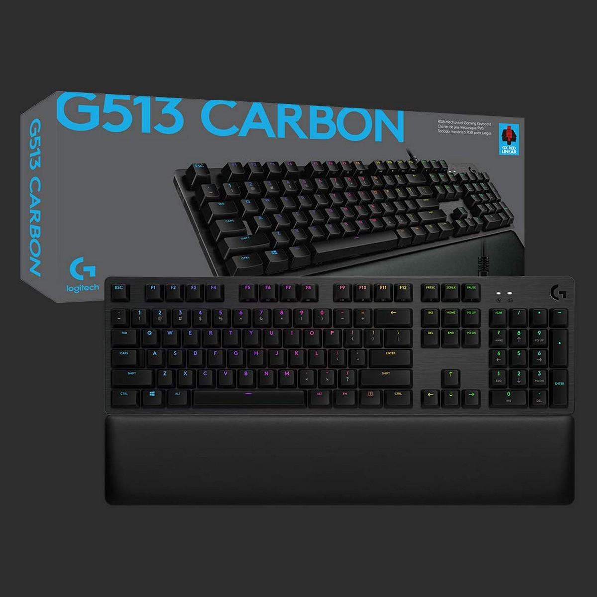 LOGITECH G513 CARBON LIGHTSYNC RGB MECHANICAL GAMING KEYBOARD GX BROWN CARBON FRA CENTRAL