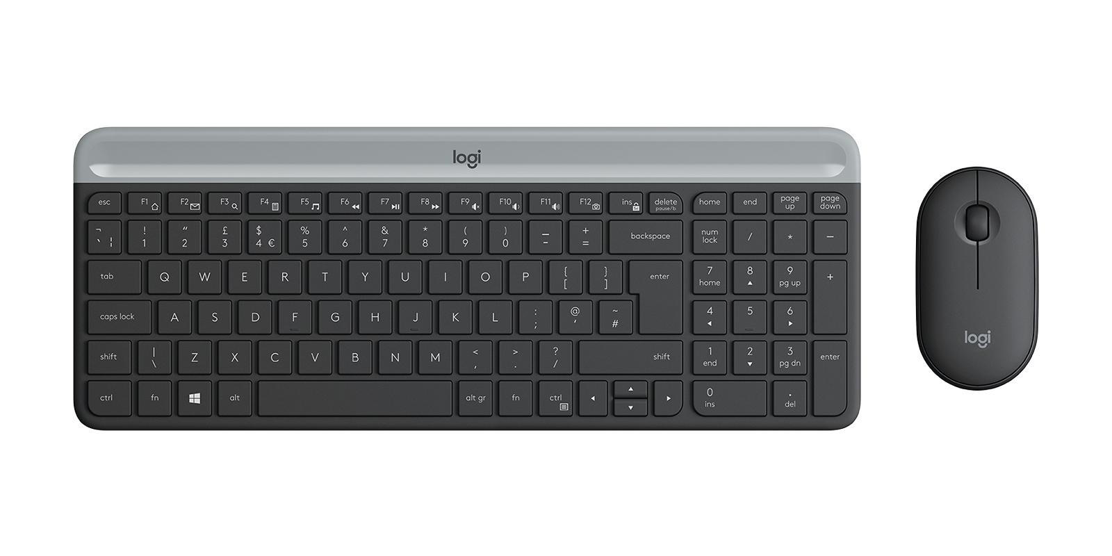 Logitech MK470 tastiera Mouse incluso Ufficio RF Wireless Slovacco Grafite (MK470 SLIM COMBO - GRAPHITE - HRV-SLV - 2.4GHZ - N/