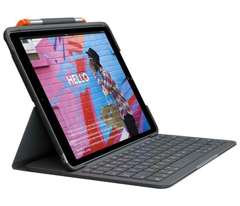 Logitech Slim Folio QWERTZ Tedesco Bluetooth Grafite