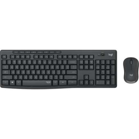 Logitech MK295 Silent Wireless Combo tastiera Mouse incluso USB QWERTY Spagnolo Grafite (Logitech MK295 Silent - Set mouse e ta