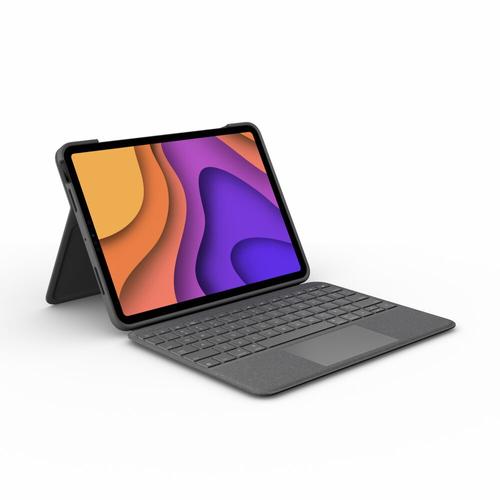 Logitech Folio Touch Grigio Smart Connector QWERTY Inglese britannico (FOLIO TOUCH IPAD AIR 4TH GEN - OXFORD GREY UK INTNL) - V