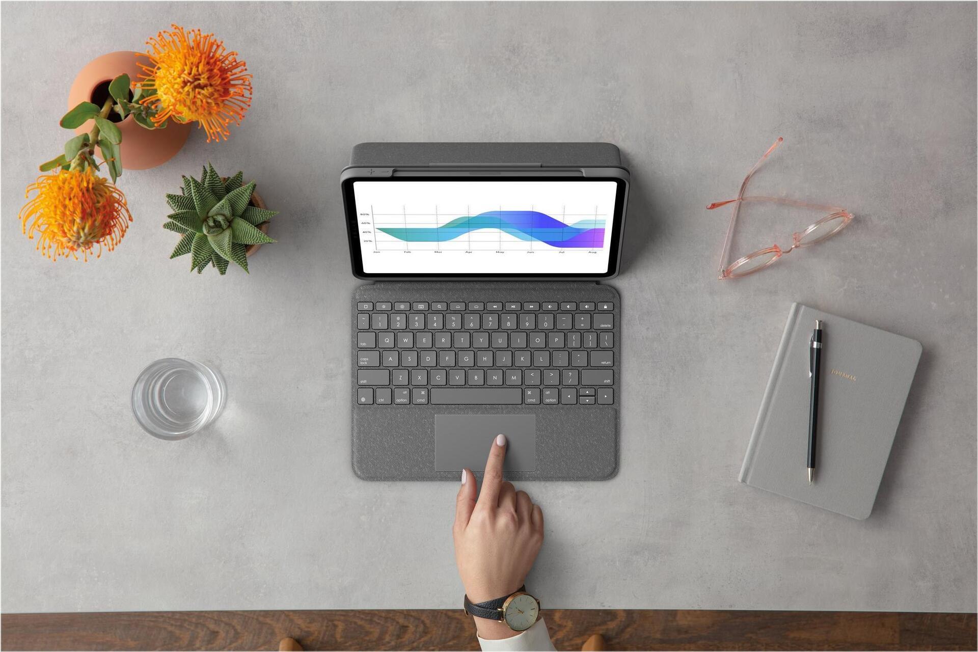 Logitech Folio Touch Grigio Smart Connector US International (FOLIO TOUCH FOR IPAD AIR 4TH GE - OXFORD GREY US INTNL)