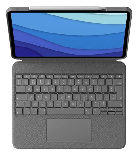 Logitech Combo Touch Grigio Smart Connector QWERTY Inglese britannico (COMBO TOUCH - GREY - UK - INTNL - CENTRAL) - Versione UK