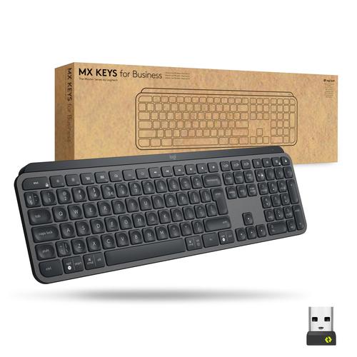 Logitech Mx Keys For Business tastiera Bluetooth Svizzere Grafite (MX KEYS FOR BUSINESS - GRAPHITE - CH - CENTRAL) - Versione T