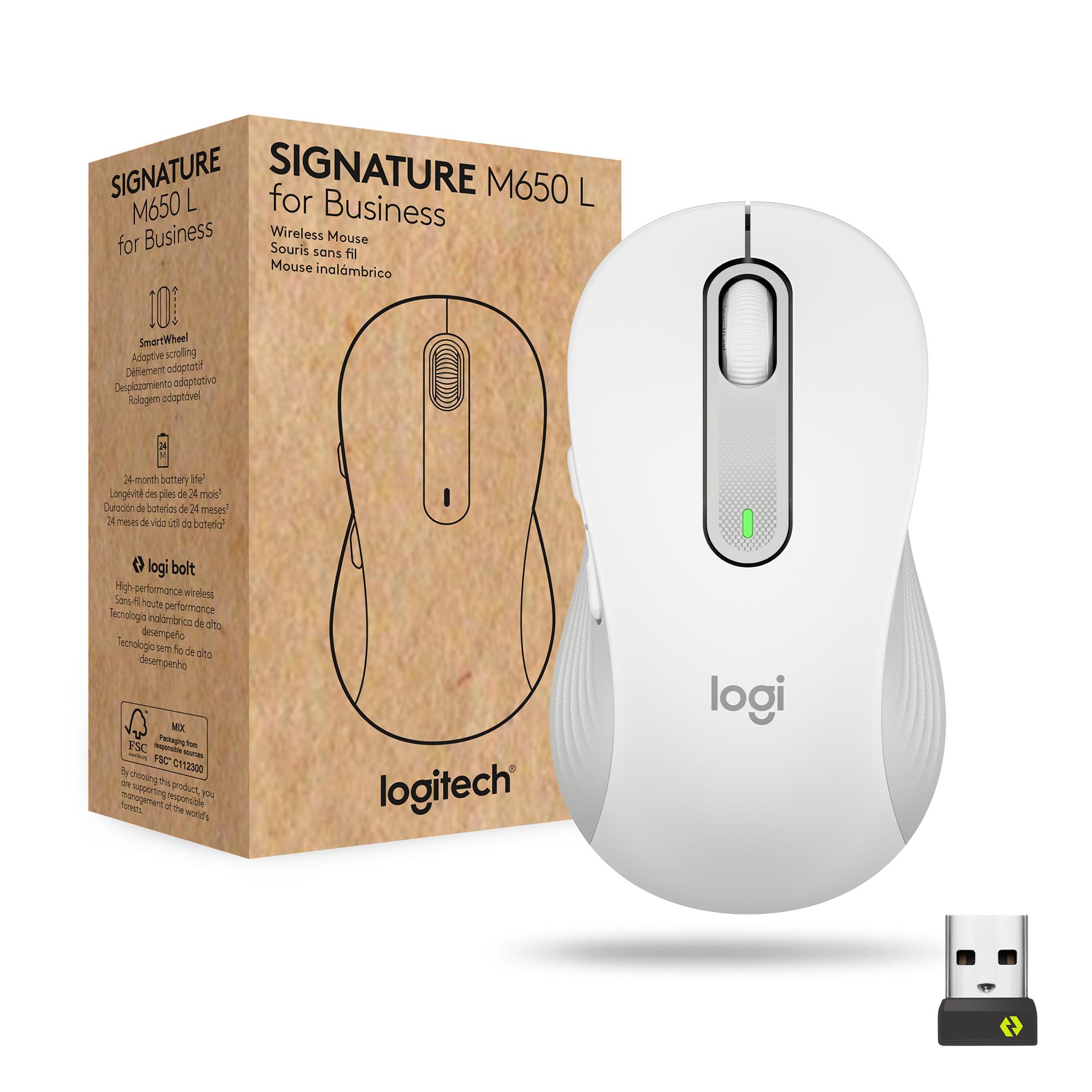 Logitech Signature M650 for Business mouse Ufficio Mano destra RF senza fili Bluetooth Ottico 4000 DPI