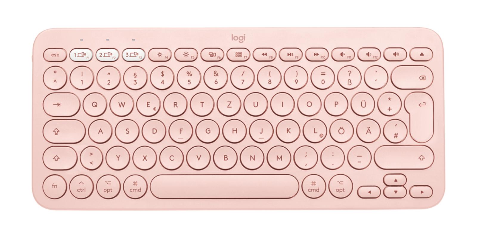 Logitech K380 for Mac Multi-Device Bluetooth Keyboard tastiera QWERTZ Tedesco Rosa