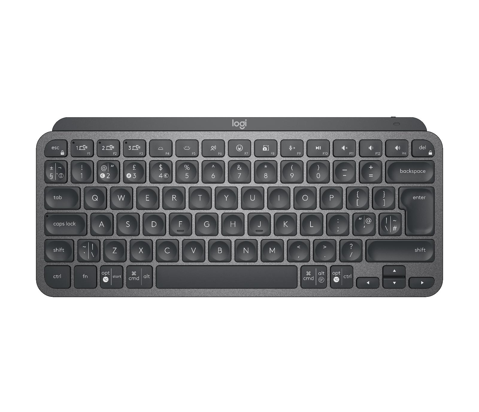 Logitech MX Keys Mini tastiera RF senza fili + Bluetooth QWERTY Inglese Grafite (MX KEYS MINI KEYBOARD - GRAPHITE) - Versione UK