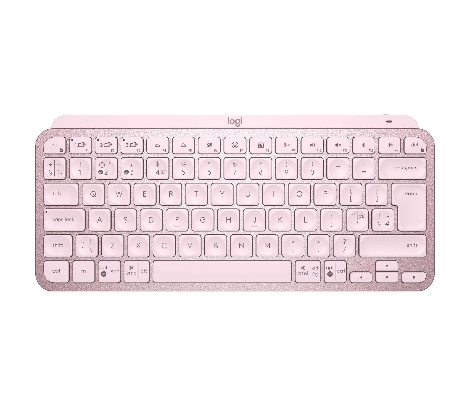 Logitech MX Keys Mini tastiera RF senza fili + Bluetooth QWERTY Inglese Rosa (MX KEYS MINI KEYBOARD - ROSE) - Versione UK