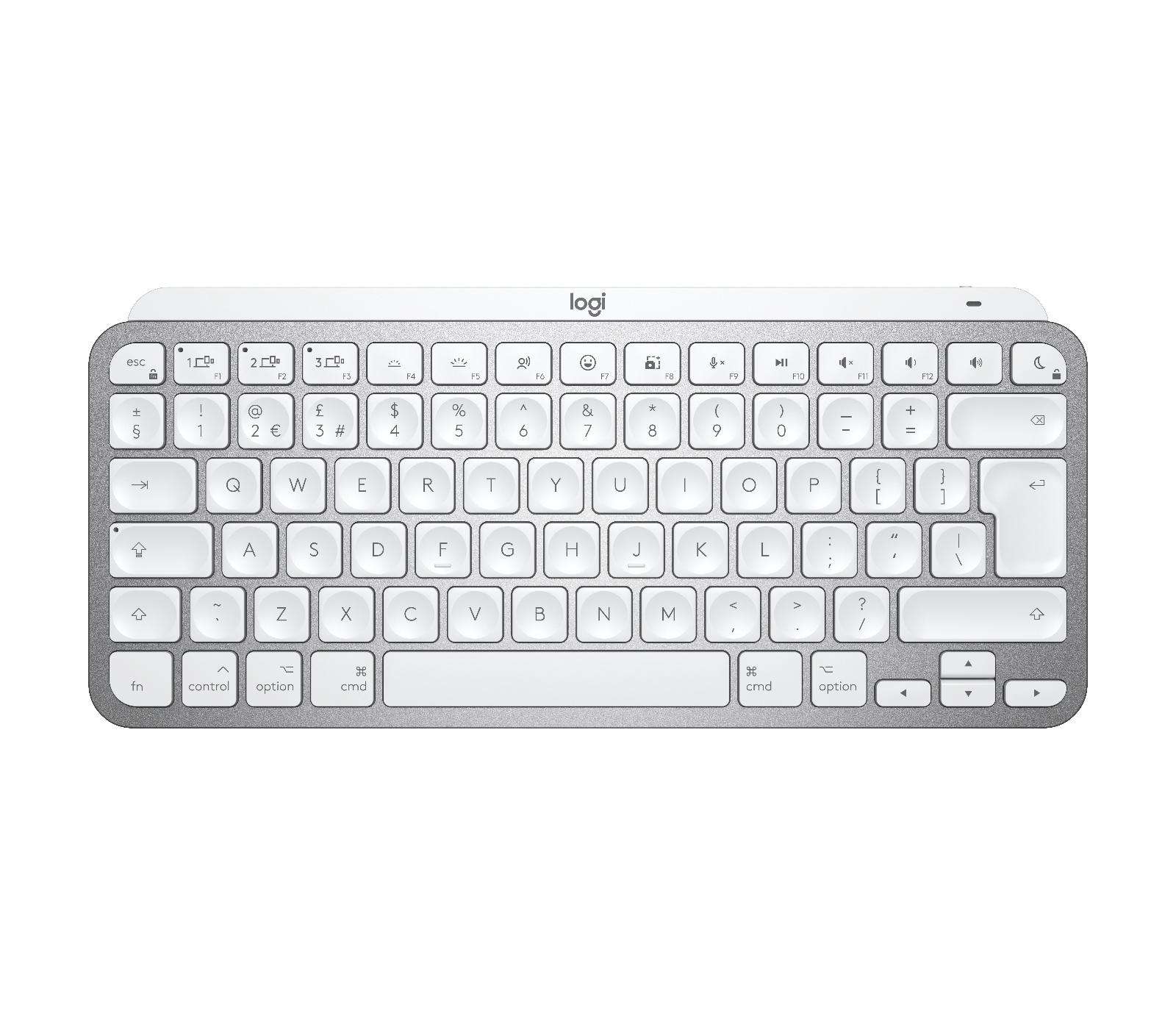 Logitech MX Keys Mini For Mac Minimalist Wireless Illuminated Keyboard tastiera Bluetooth QWERTY Inglese UK Grigio (MX KEYS MIN