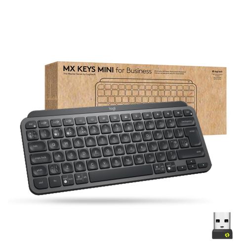 Logitech Mx Keys Mini For Business tastiera RF senza fili + Bluetooth QWERTY Inglese Grafite (Logitech MX Keys Mini for Busines