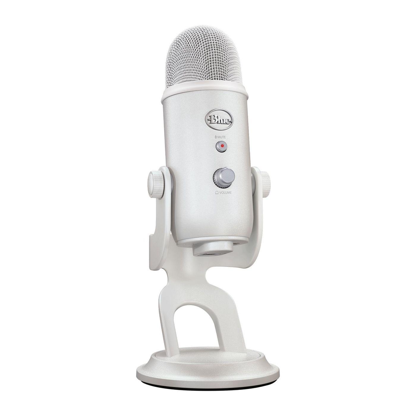 Microfoni blu, bianco sporco
