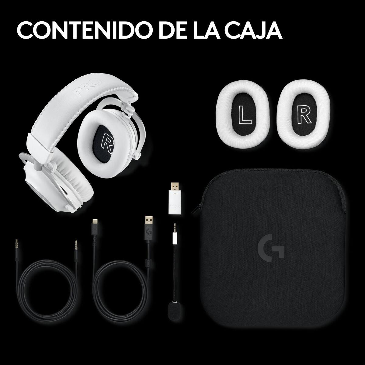 Logitech G PRO X 2 Auricolare Con cavo e senza cavo A Padiglione Giocare Bluetooth Nero Bianco (PRO X 2 LIGHTSPEED WRLS GAMING