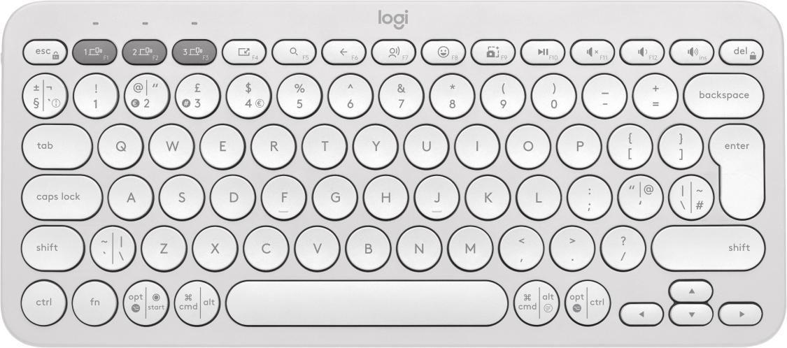 Logitech Pebble Keys 2 K380s tastiera RF senza fili + Bluetooth QWERTY Inglese UK Bianco (PEBBLE KEYBOARD 2 - K380S [UK] - .) -