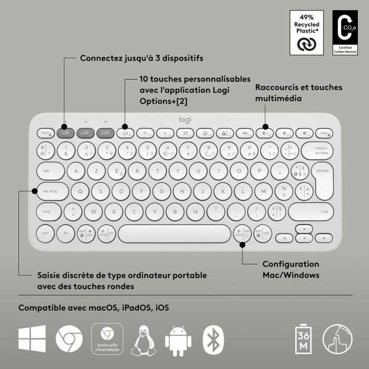 PEBBLE KEYS 2 K380S TONAL WHITE