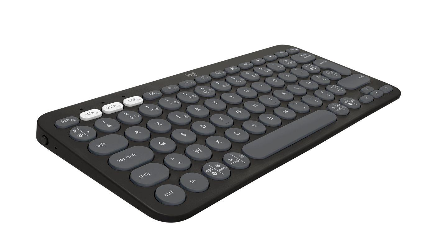Logitech Pebble Keys 2 K380s tastiera RF senza fili Bluetooth QWERTY US International Grafite (PEBBLE KEYS 2 K380S TONAL - GRA