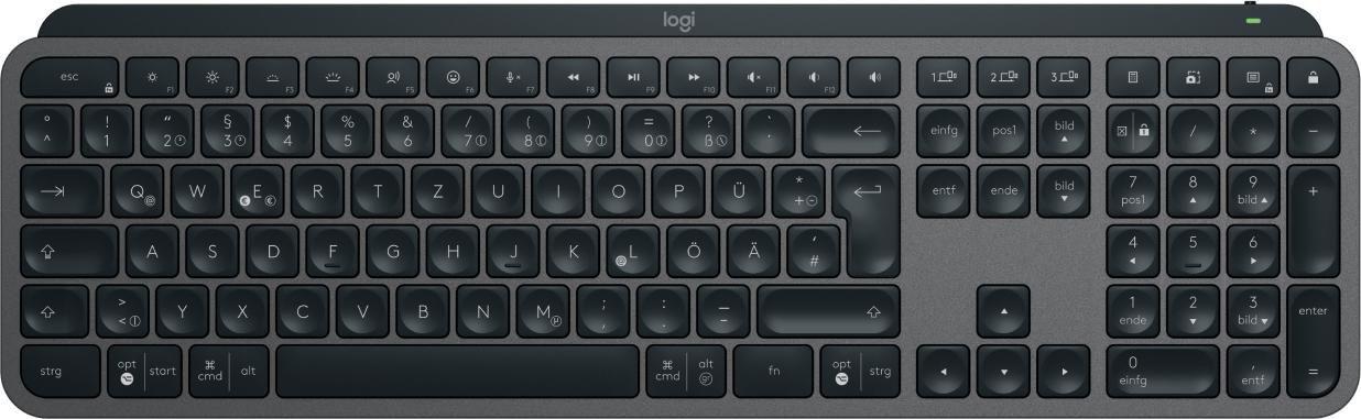 Ã¢â‚¬Â¢ Tastatur-Layout: DE, flach Ã¢â‚¬Â¢ Anschluss: kabellos 2.40GHz, Logi Bolt Ã¢â‚¬Â¢ MaÃƒÅ¸e: