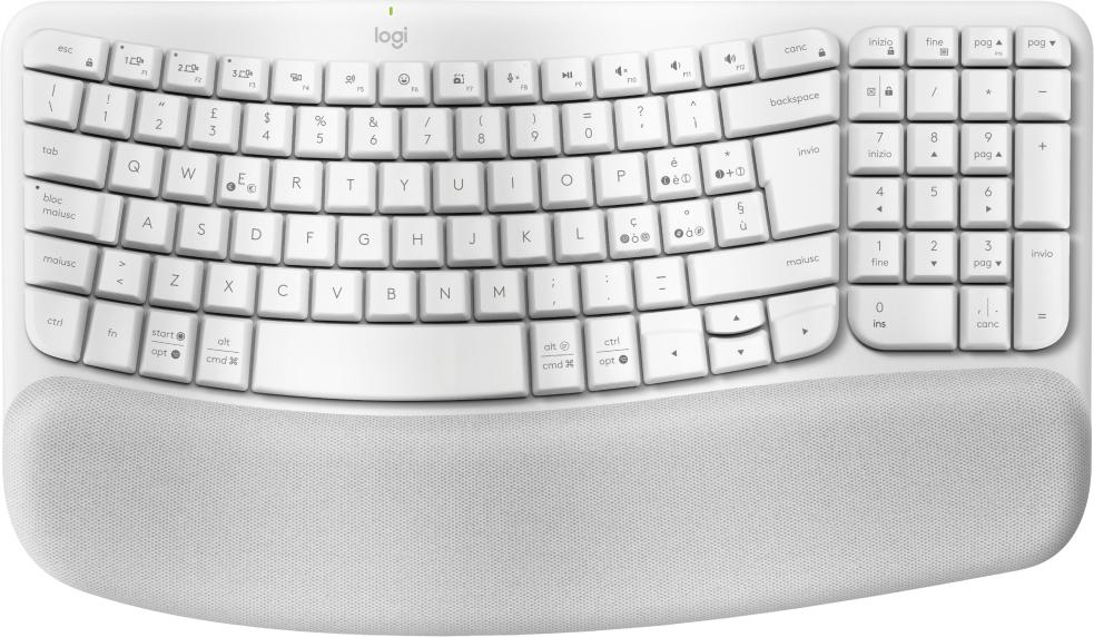 Wave Keys wireless ergonomic keyboard - OFFWHITE - ITA - 2.4GHZ/BT - N/A - MEDITER-412 - UNIVERSAL