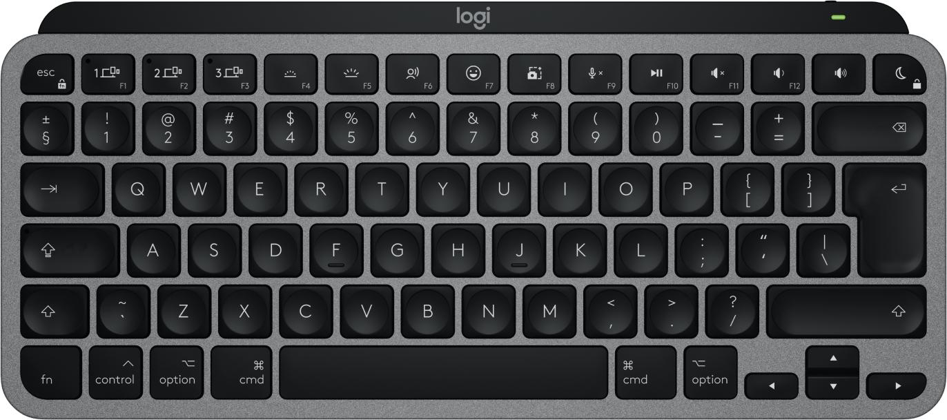 Logitech MX Keys Mini For Mac tastiera Casa/ufficio Bluetooth QWERTY US International Nero Grigio