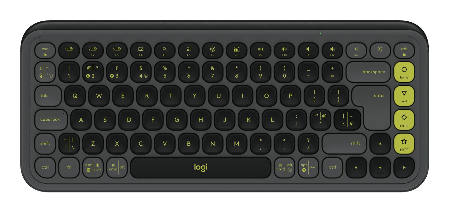 Logitech POP Icon Keys tastiera Universale Bluetooth QWERTY Inglese UK Grafite Verde