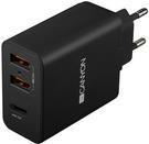 Canyon Power Adapter 2xusB-A + 1xusb-C 2.4A30W PD Black Retail