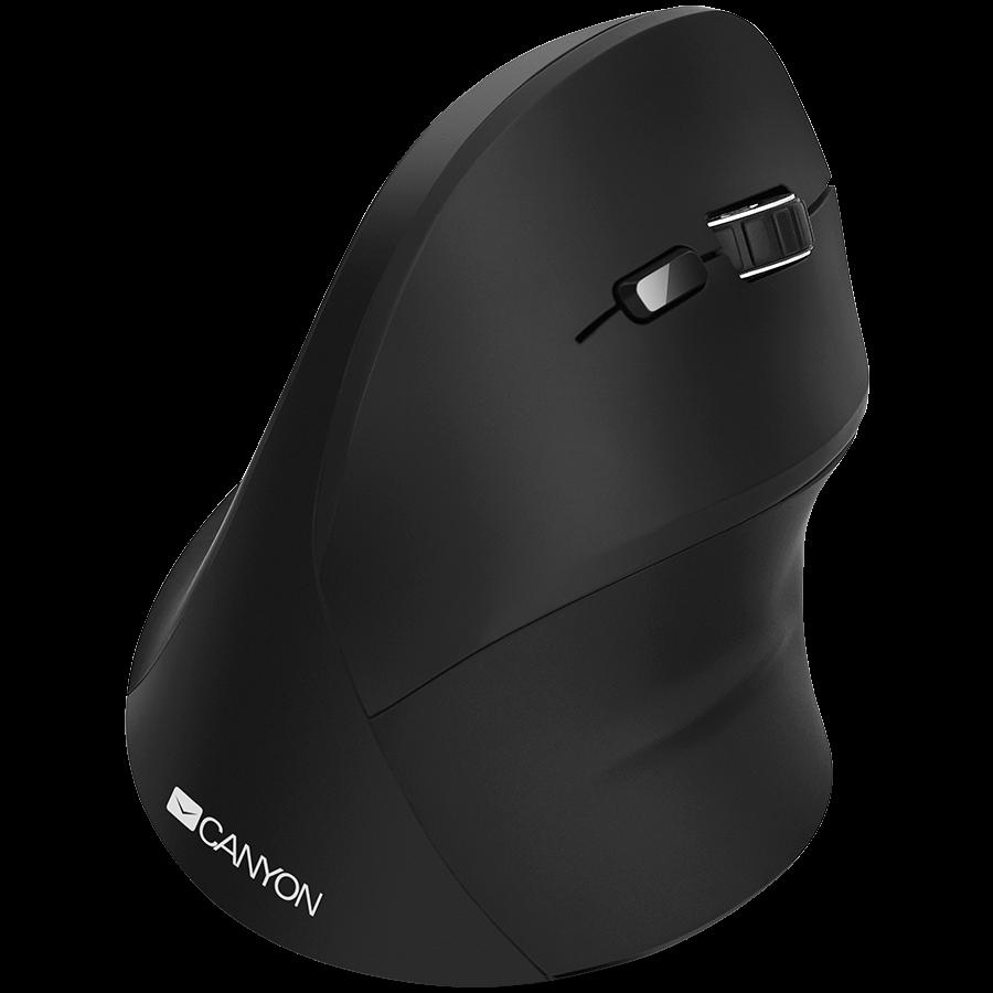 Canyon CNS-CMSW16B mouse Ambidestro RF Wireless Ottico 1600 DPI (Canyon wireless Vertical mouse USB2.4GHz Optical 6 button)