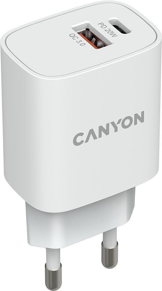 Caricabatterie per dispositivo mobile Canyon CNE-CHA20W04 Bianco Interni (CNE-CHA20W04)