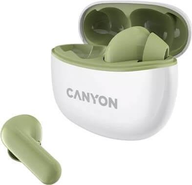 Canyon CNS-TWS5GR cuffia e auricolare Wireless In-ear Chiamate/Musica/Sport/Tutti i giorni USB tipo-C Bluetooth Verde, Bianco (