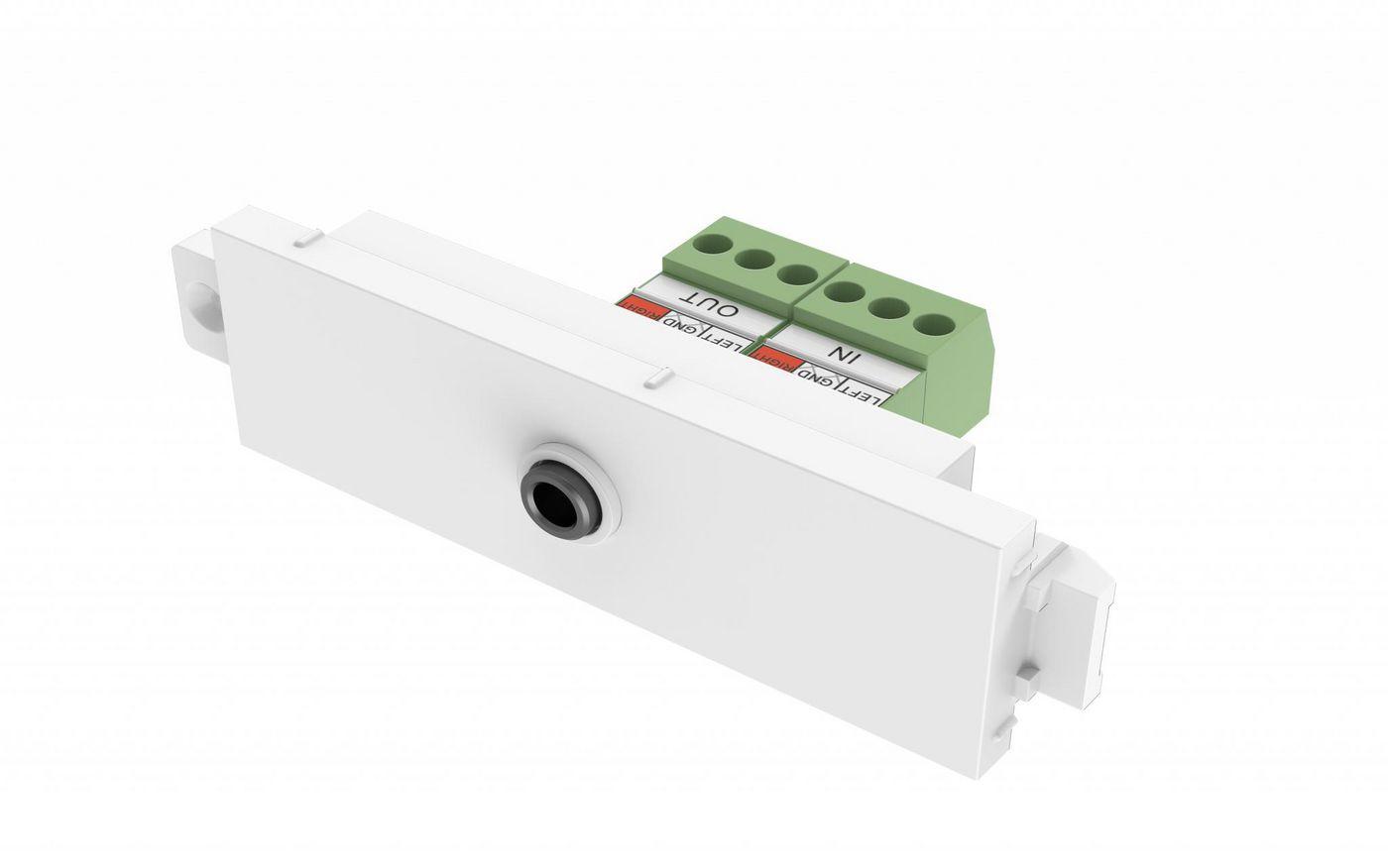 Vision TC3 3.5MM/V2 presa energia 35 mm Bianco (VISION Techconnect Modular AV Faceplate - LIFETIME WARRANTY - 3.5 mm minijack m