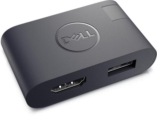 DELL DA20 USB tipo-C HDMI USB Nero (DELL USB-C TO HDMI 2.0 - / USB-A 3.0 ADAPTER)