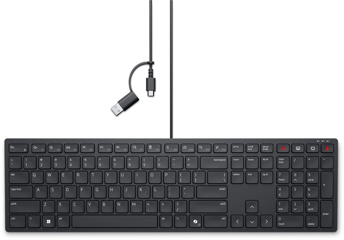 DELL KB525C tastiera Ufficio USB QWERTY Nordic Nero